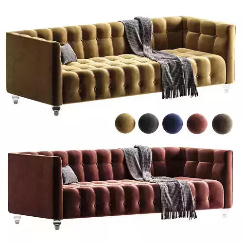 Doyon Velvet Sofa By wayfair 3D model