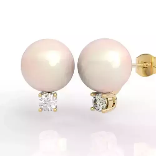 Diamond Pearl Earrings