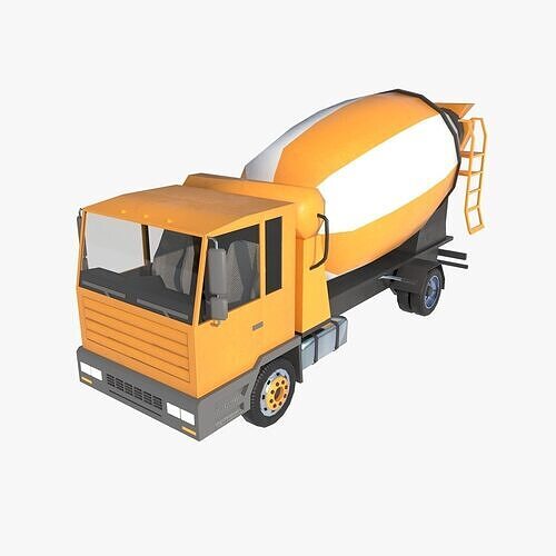 mixer truck Low-poly 3D model
