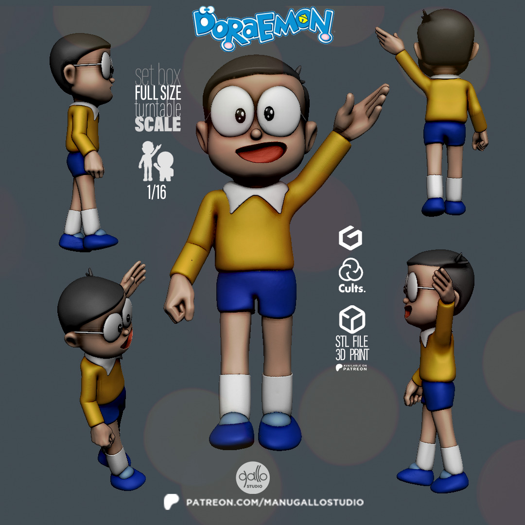 DORAEMON AND NOBITA 3D print model_2