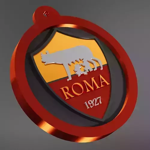 Associazaone Sportiva Roma S p A logo football club Italy 3D print model