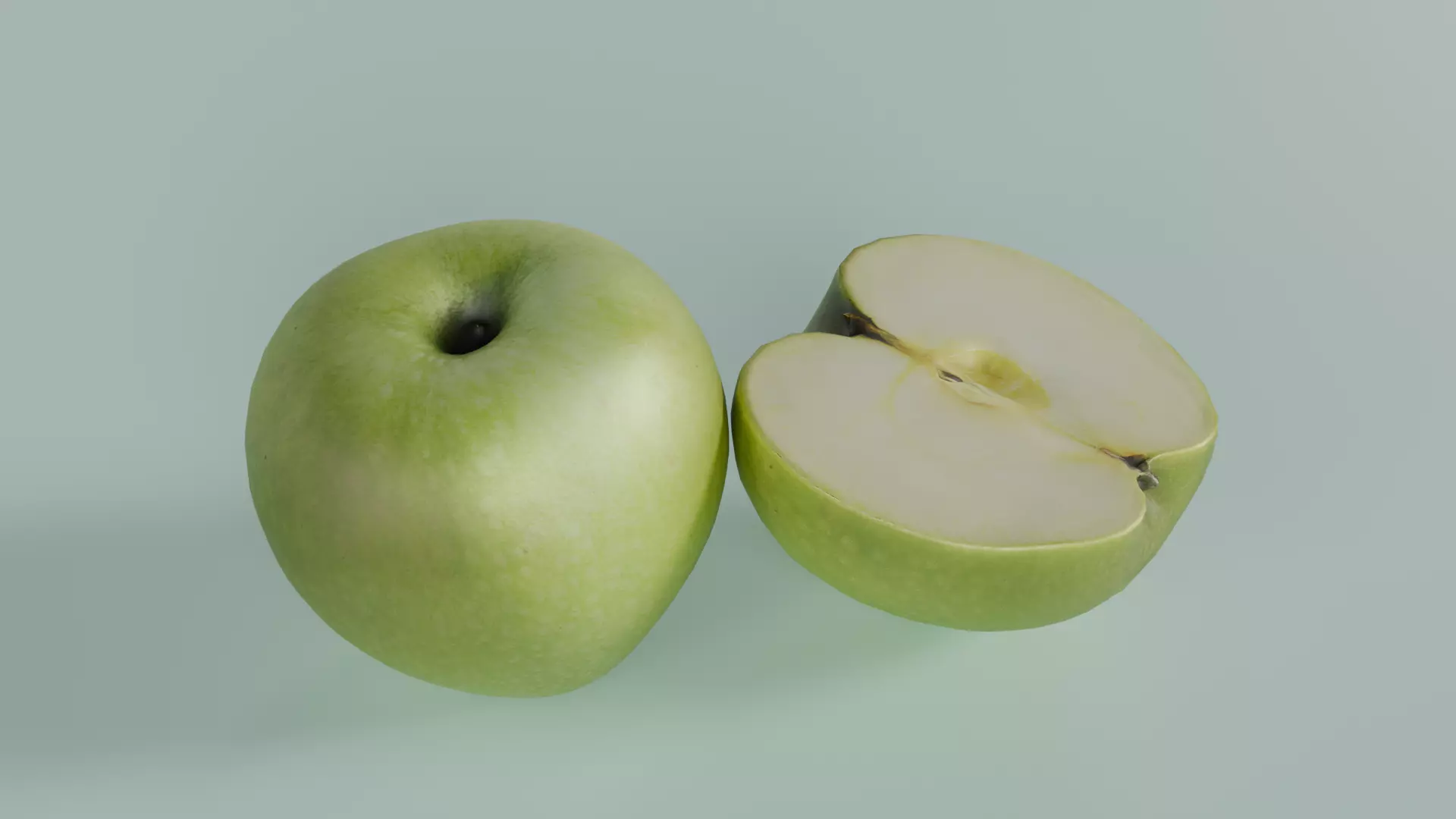 Apple High Quality Low-poly 3D model_0