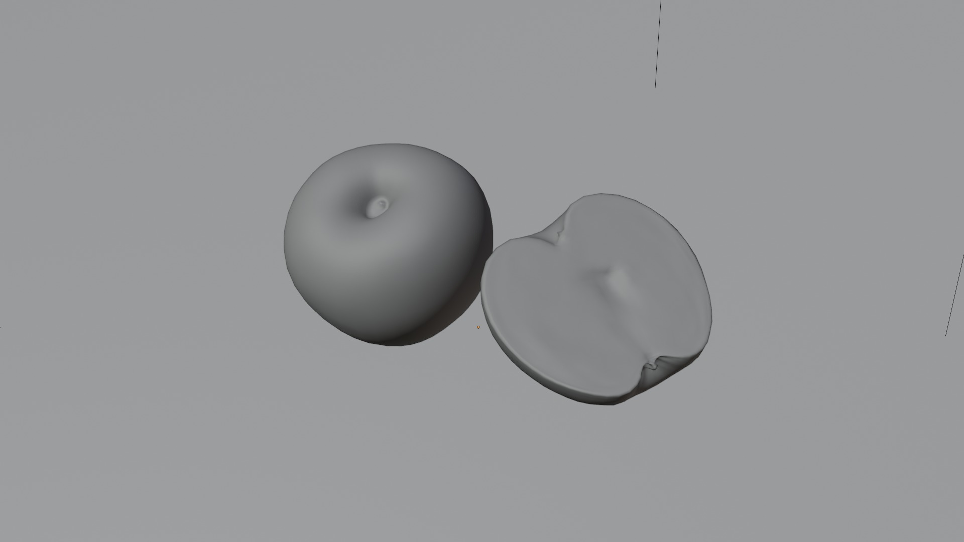 Apple High Quality Low-poly 3D model_3