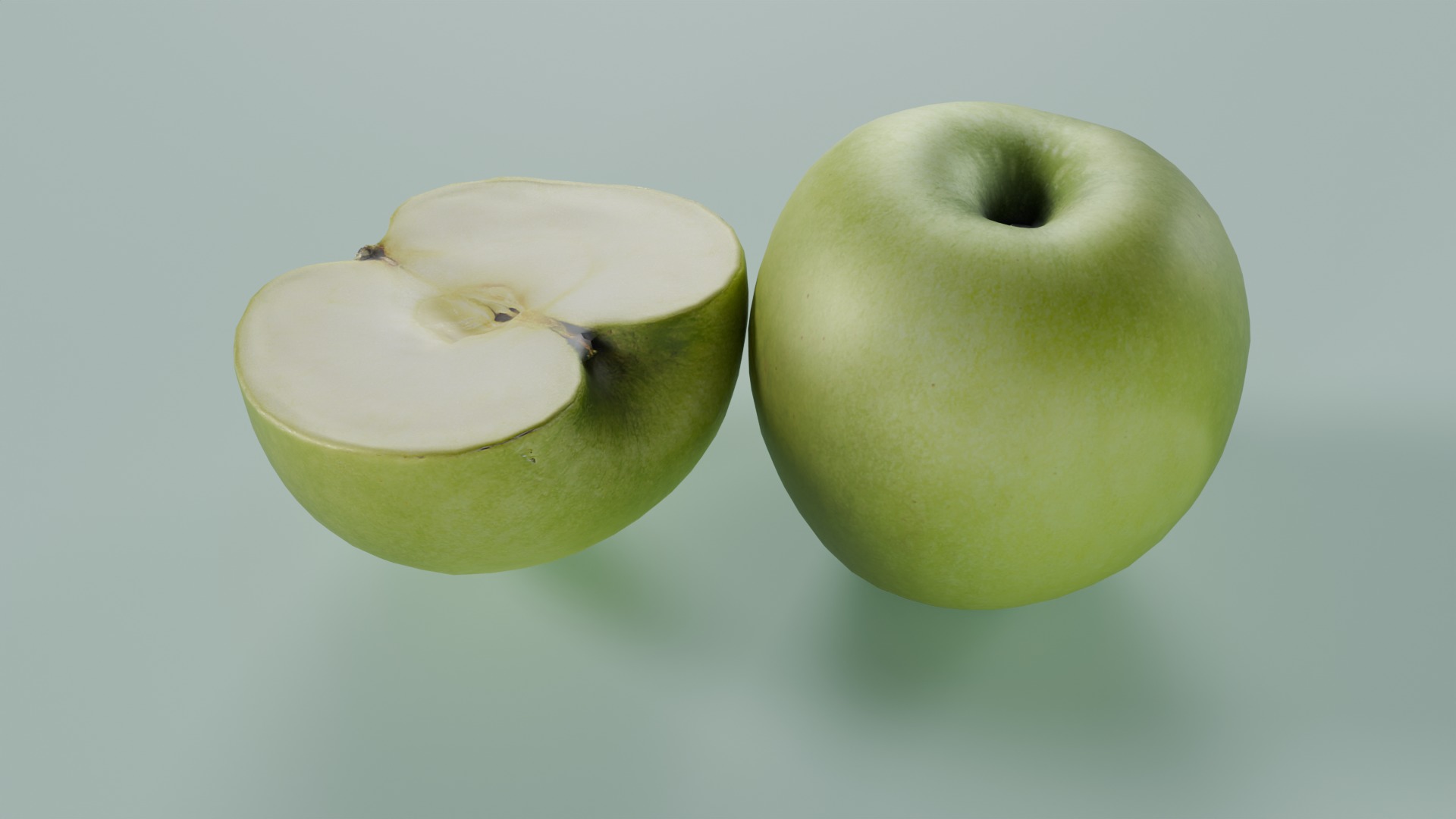Apple High Quality Low-poly 3D model_1
