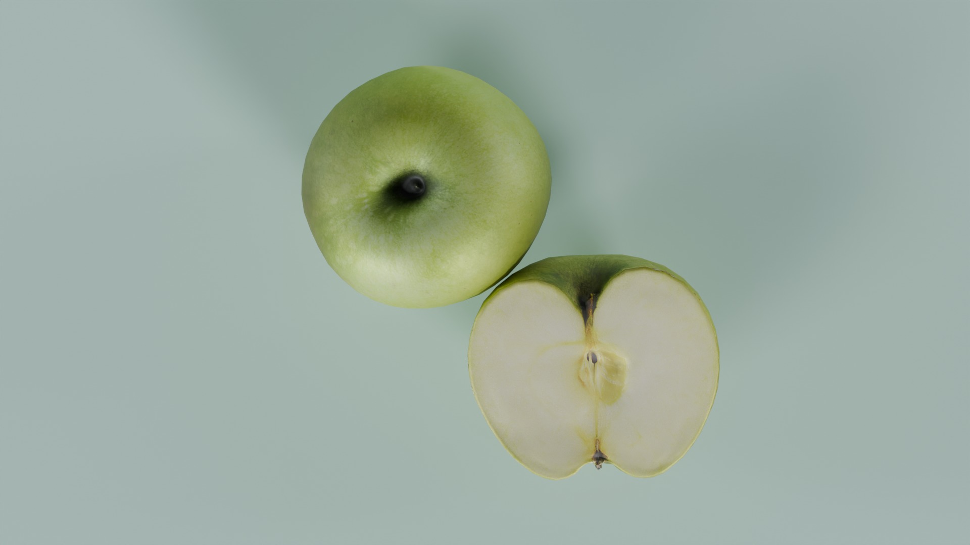 Apple High Quality Low-poly 3D model_2