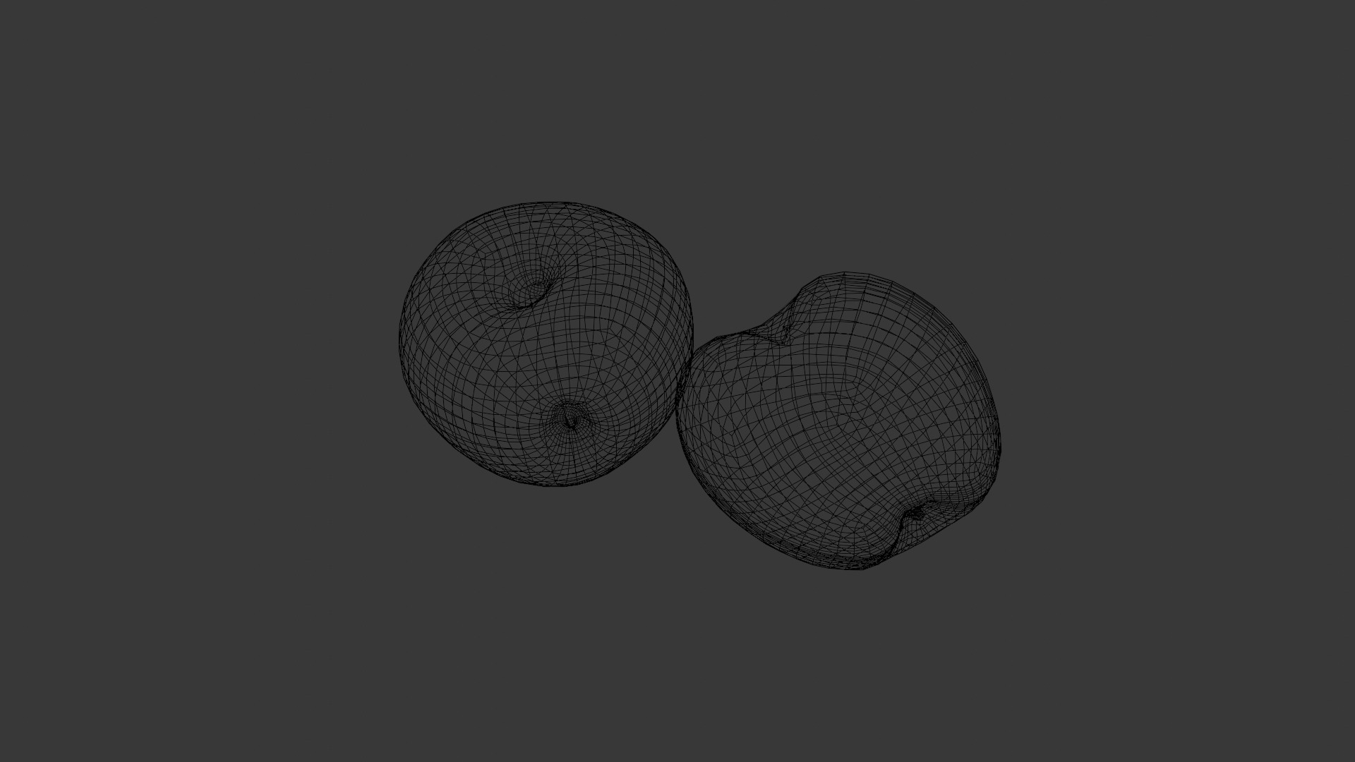 Apple High Quality Low-poly 3D model_4