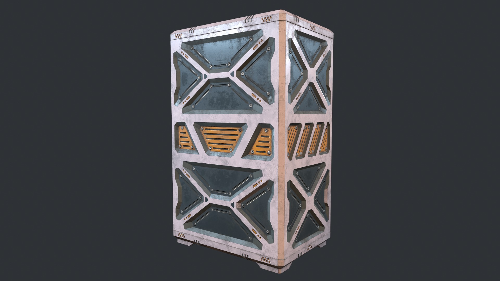 Sci-fi Wardrobe Low-poly 3D model_3