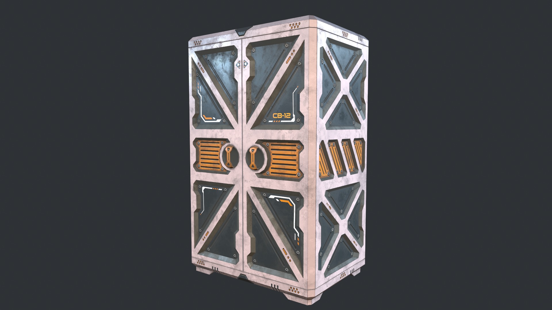 Sci-fi Wardrobe Low-poly 3D model_2