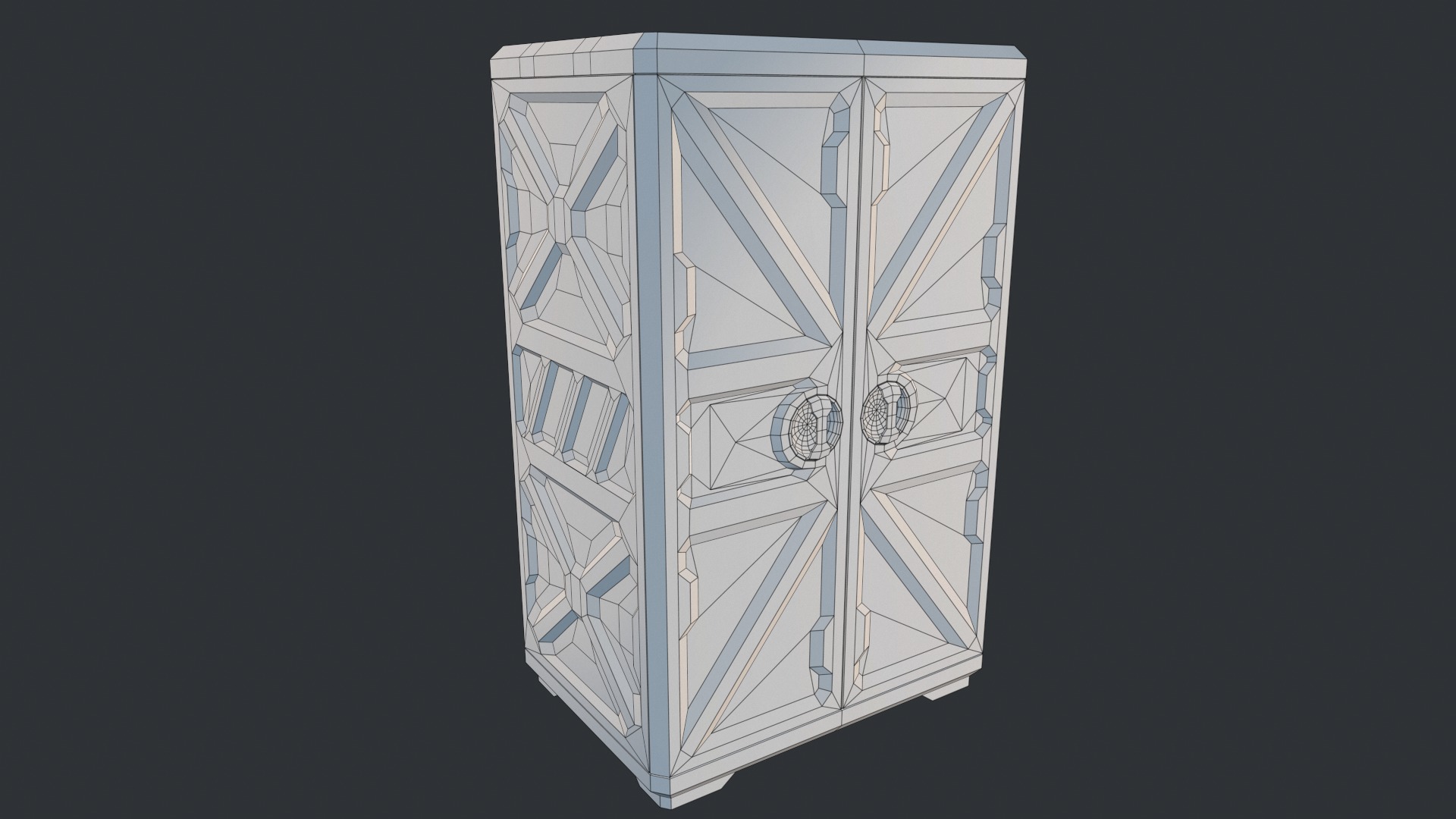 Sci-fi Wardrobe Low-poly 3D model_7