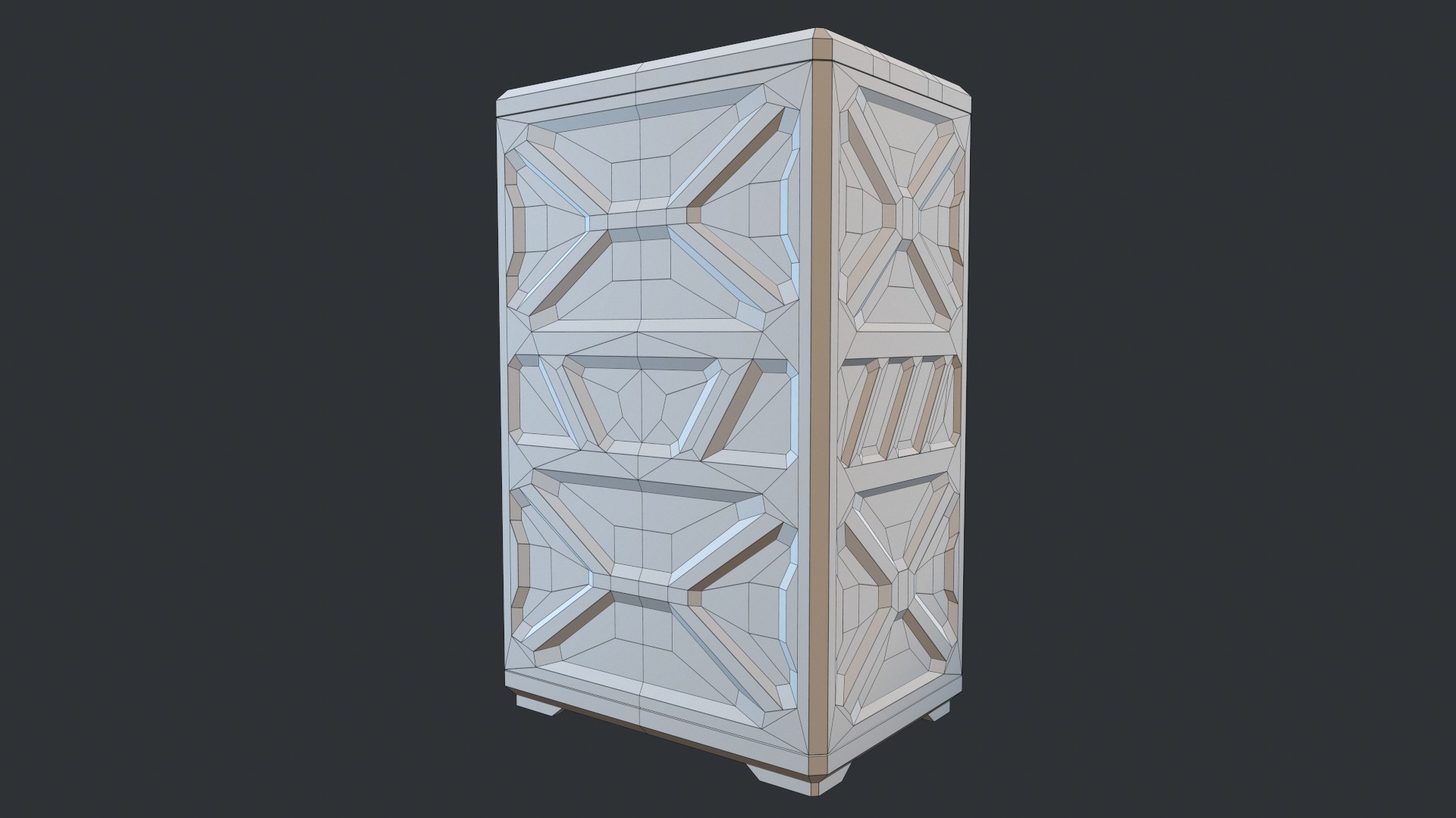 Sci-fi Wardrobe Low-poly 3D model_8