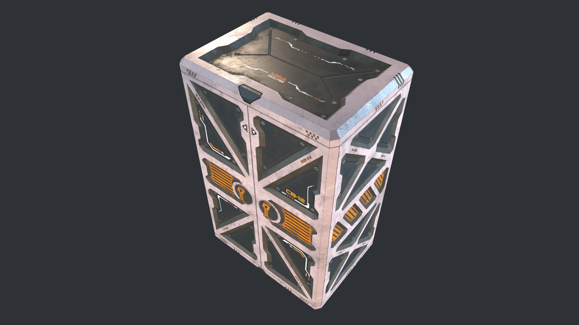 Sci-fi Wardrobe Low-poly 3D model_6