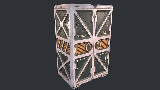 Sci-fi Wardrobe Low-poly 3D model