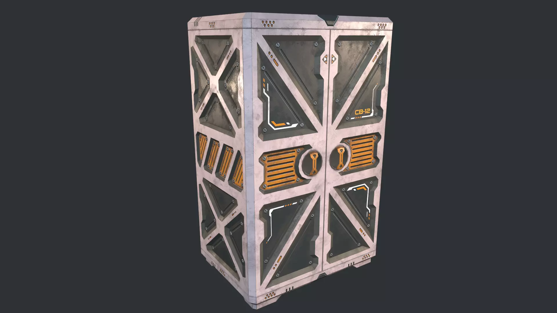 Sci-fi Wardrobe Low-poly 3D model_0