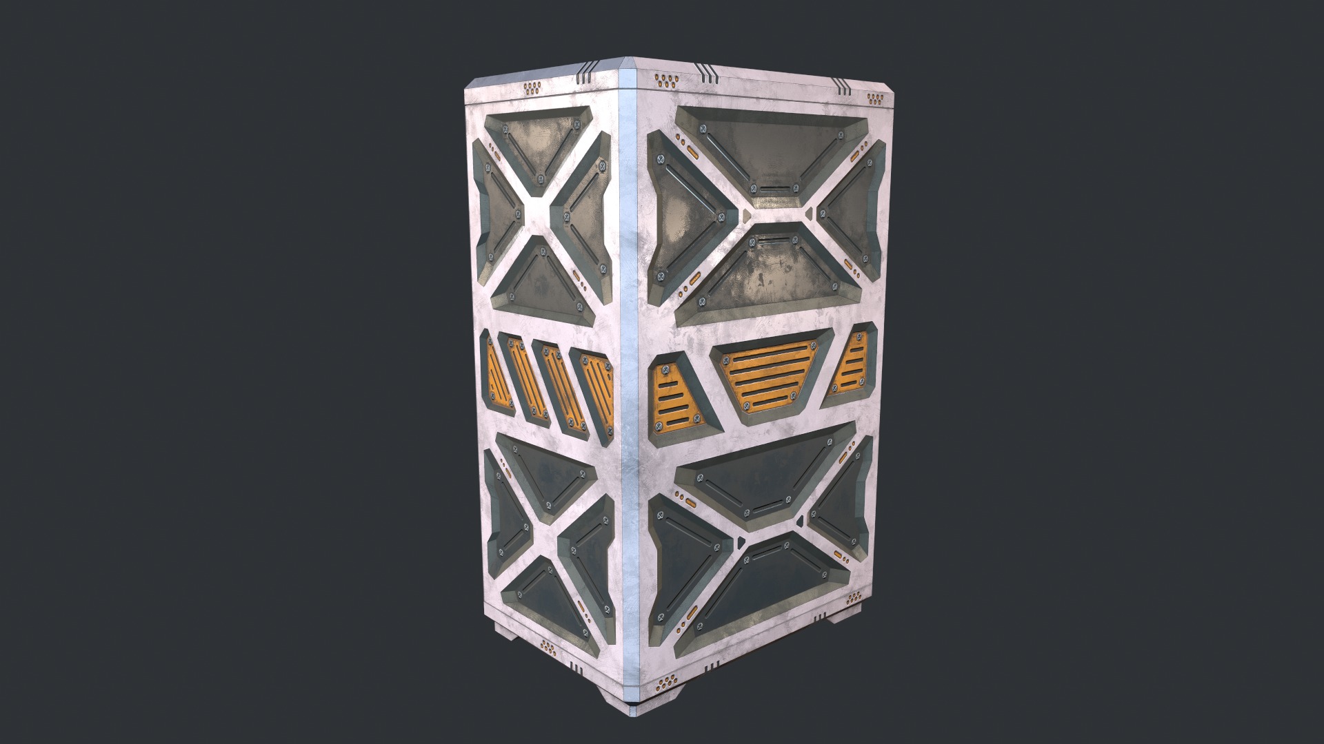 Sci-fi Wardrobe Low-poly 3D model_4