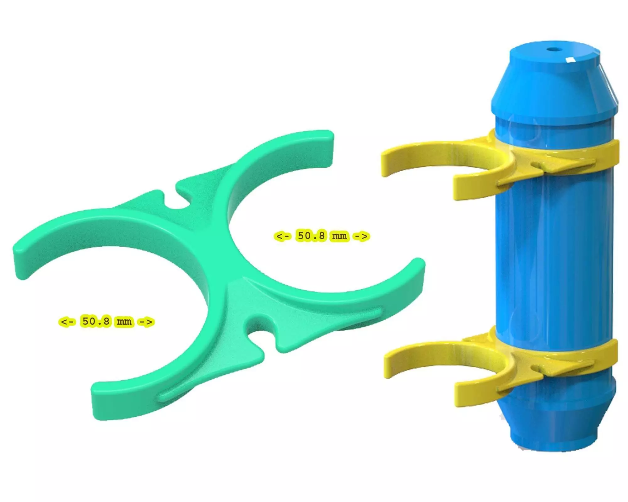 Water Filter Clip 50mm 3D print model_0