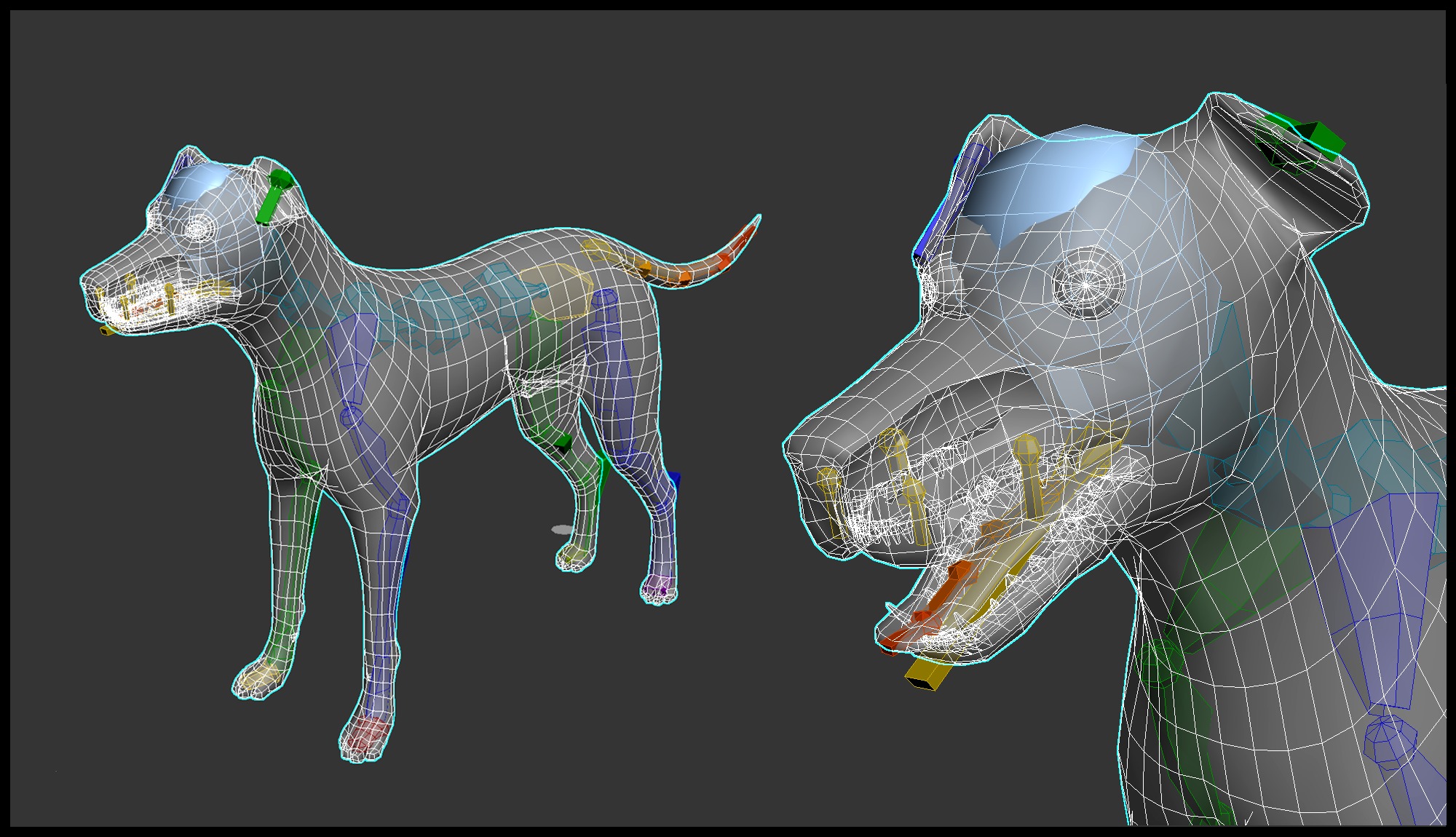 Dog Rigged  Low-poly 3D model_2