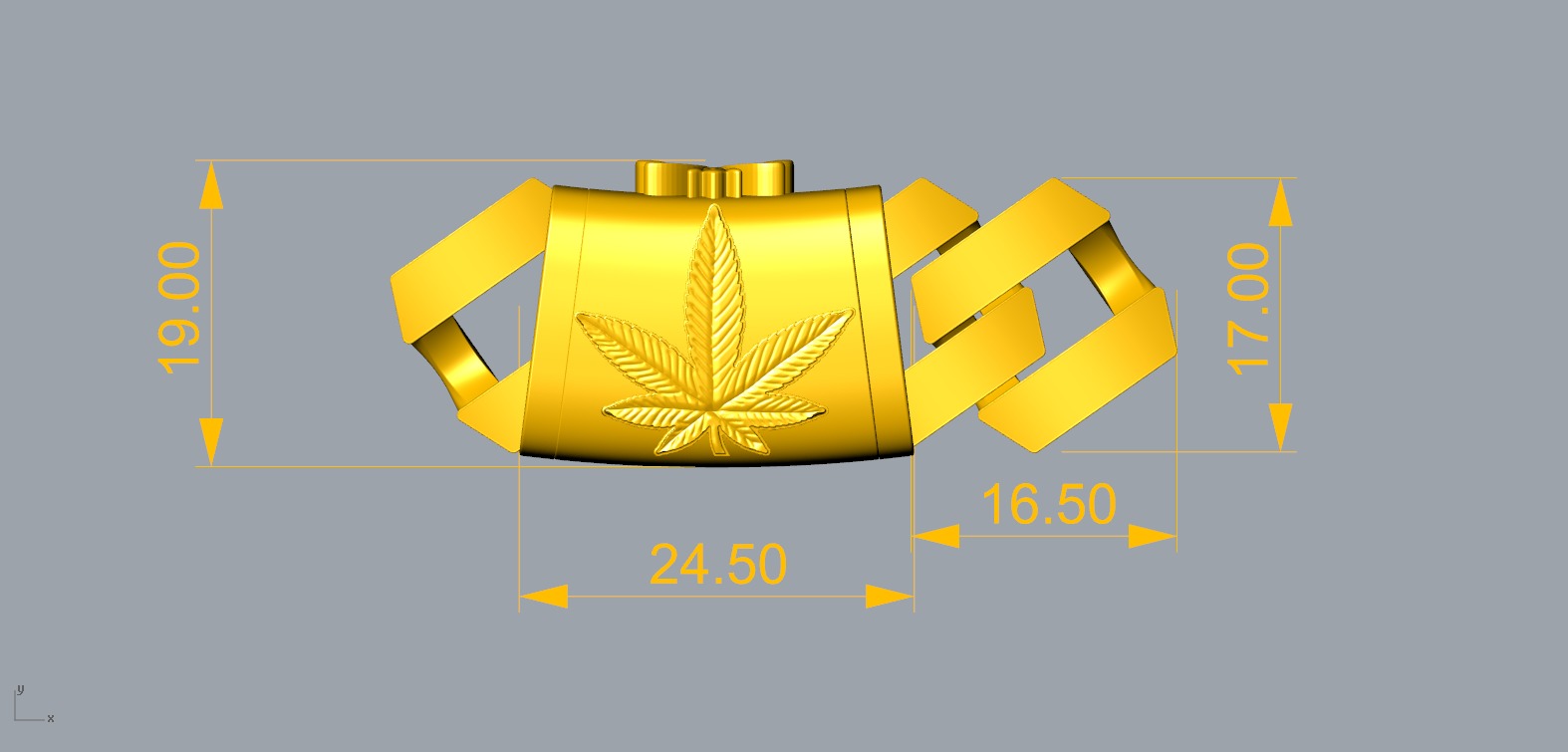 LOCK BOX AND CUBAN LINK CHAIN FOR BRACELET OR NECKLACE 3D print model_3