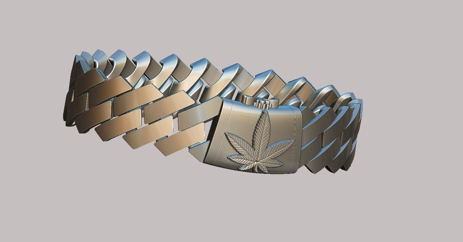 LOCK BOX AND CUBAN LINK CHAIN FOR BRACELET OR NECKLACE 3D print model_12