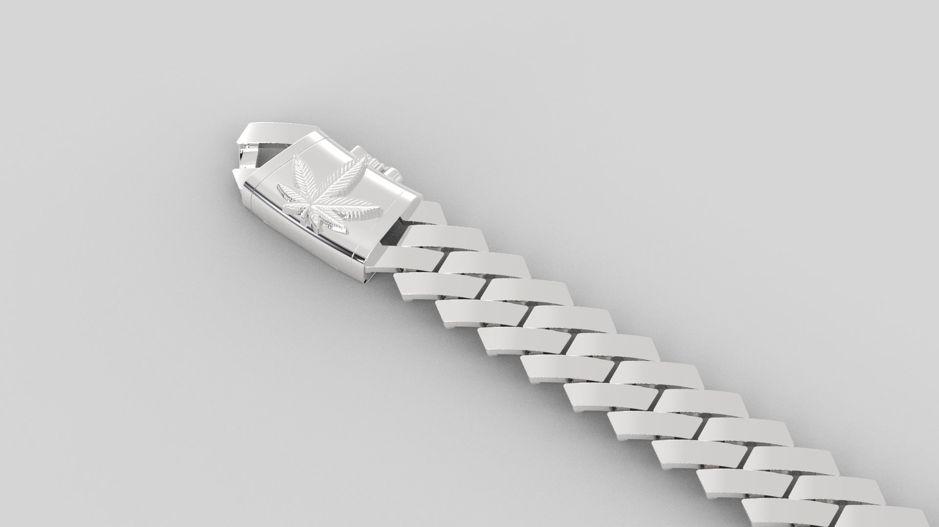 LOCK BOX AND CUBAN LINK CHAIN FOR BRACELET OR NECKLACE 3D print model_1