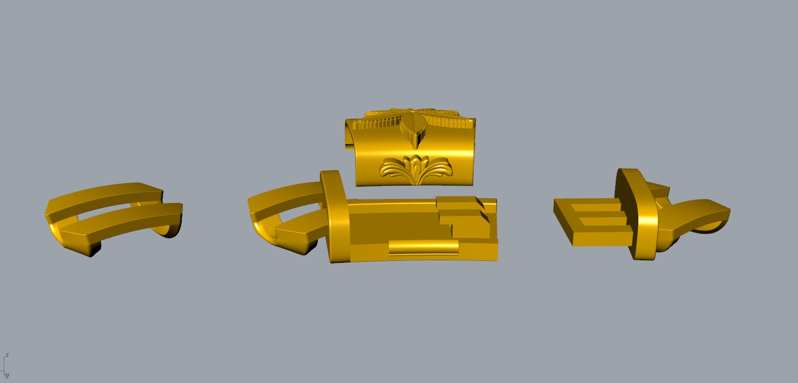 LOCK BOX AND CUBAN LINK CHAIN FOR BRACELET OR NECKLACE 3D print model_9