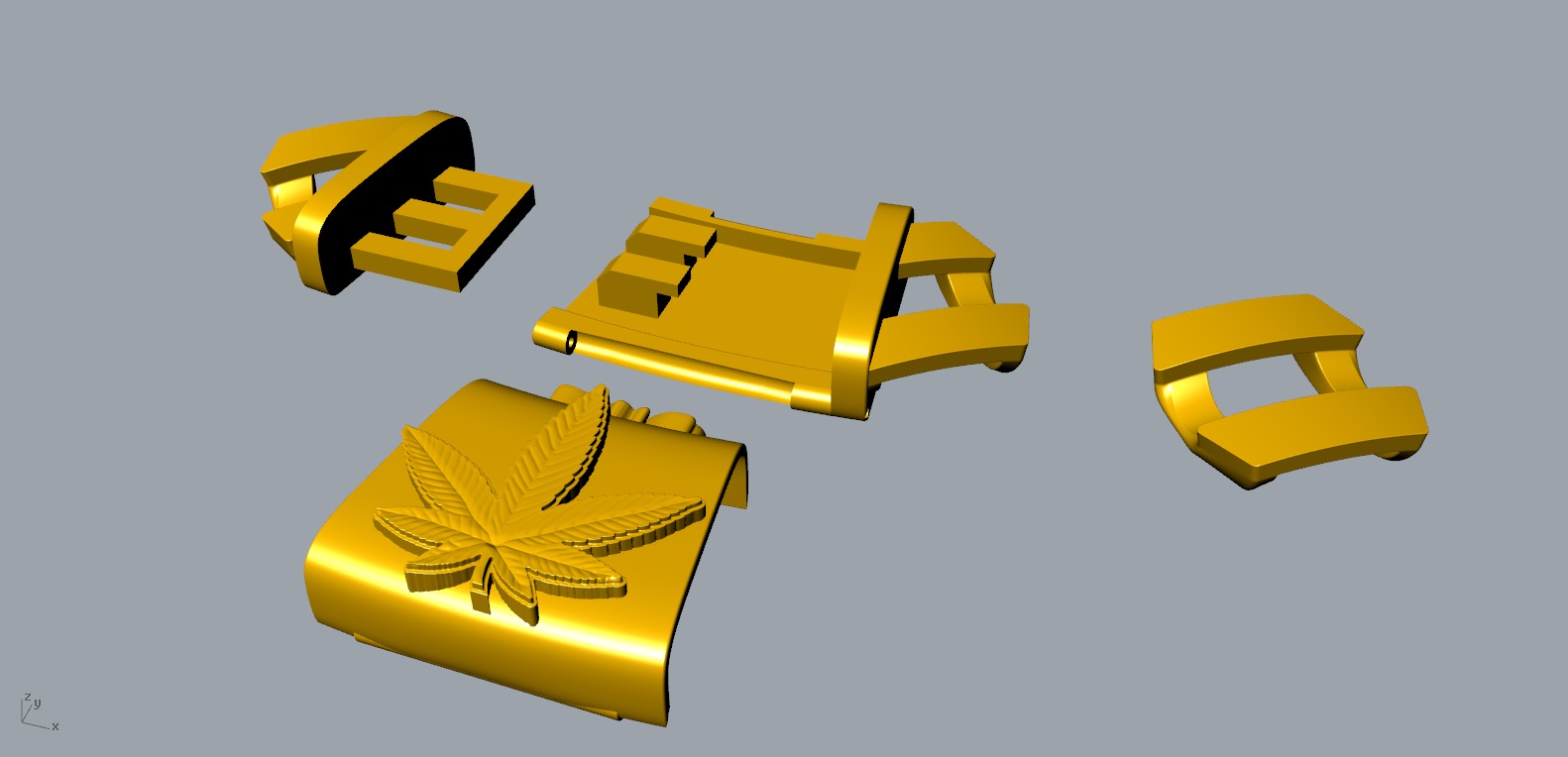 LOCK BOX AND CUBAN LINK CHAIN FOR BRACELET OR NECKLACE 3D print model_6