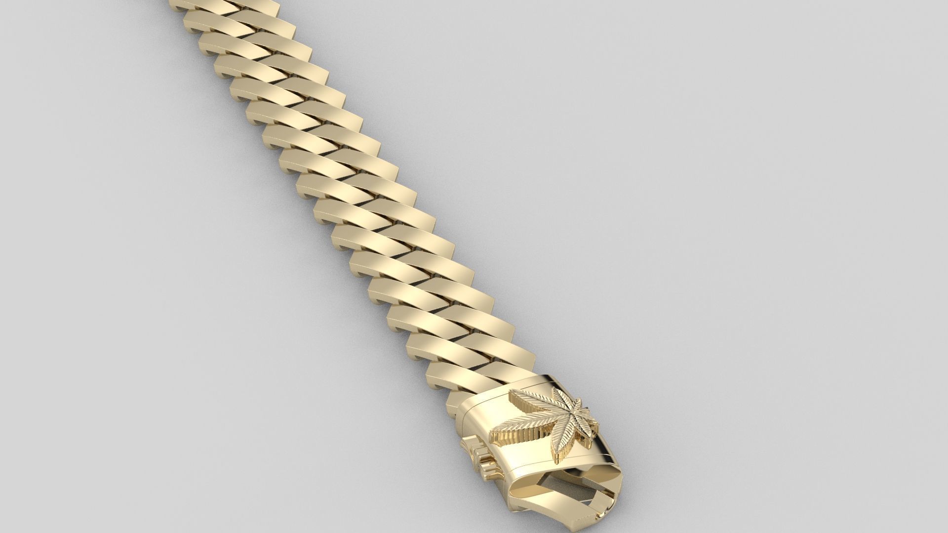 LOCK BOX AND CUBAN LINK CHAIN FOR BRACELET OR NECKLACE 3D print model_10
