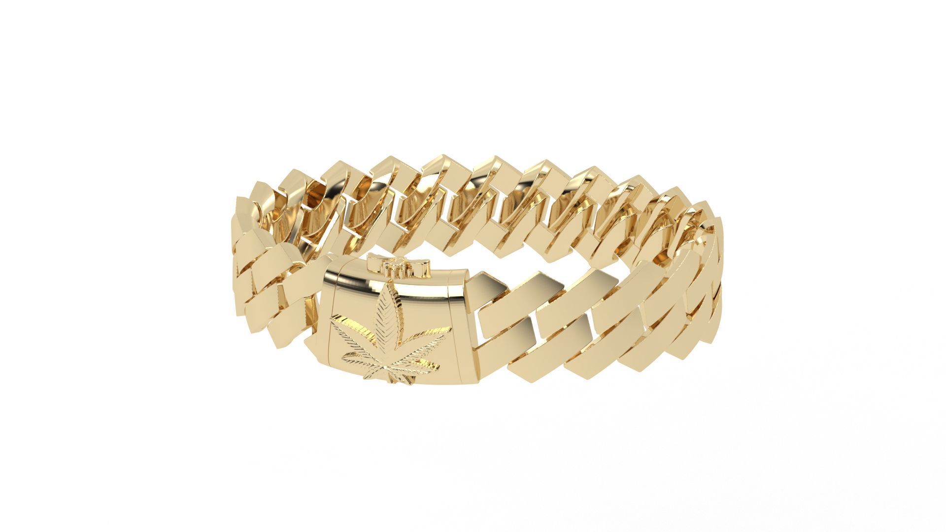 LOCK BOX AND CUBAN LINK CHAIN FOR BRACELET OR NECKLACE 3D print model_11