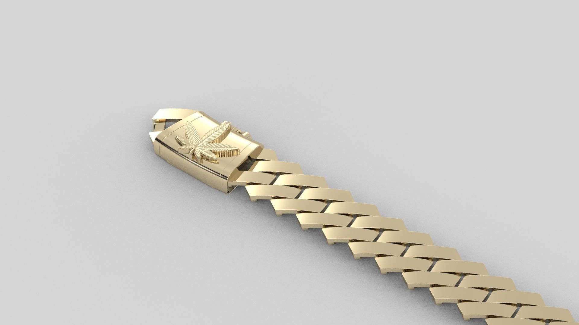 LOCK BOX AND CUBAN LINK CHAIN FOR BRACELET OR NECKLACE 3D print model_8