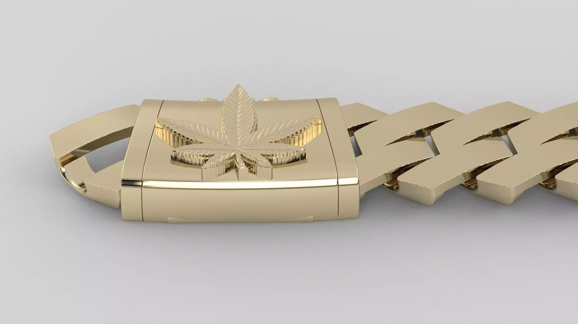 LOCK BOX AND CUBAN LINK CHAIN FOR BRACELET OR NECKLACE 3D print model_0