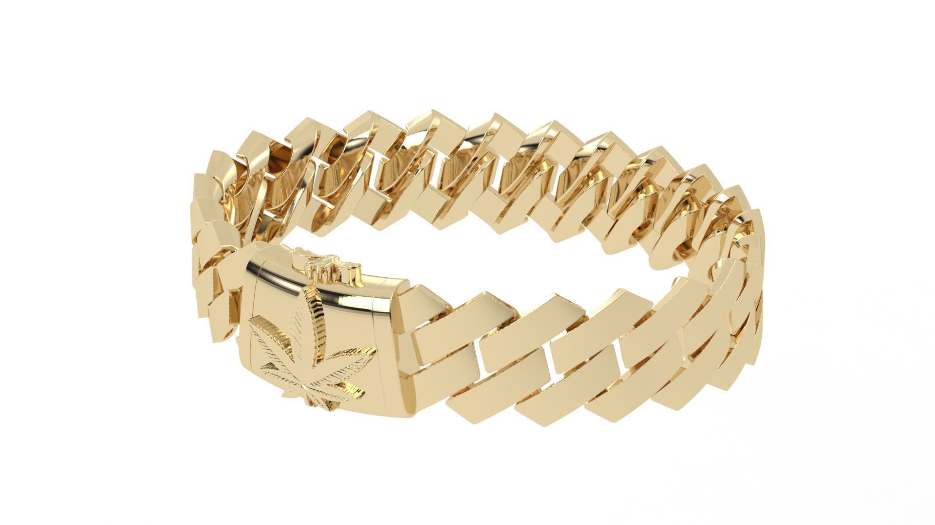 LOCK BOX AND CUBAN LINK CHAIN FOR BRACELET OR NECKLACE 3D print model_2