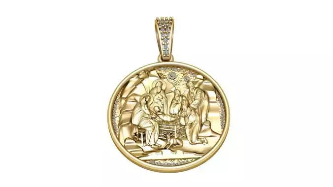 MARY AND JESUS FAMILY PENDANT 3D PRINTABLE MODEL