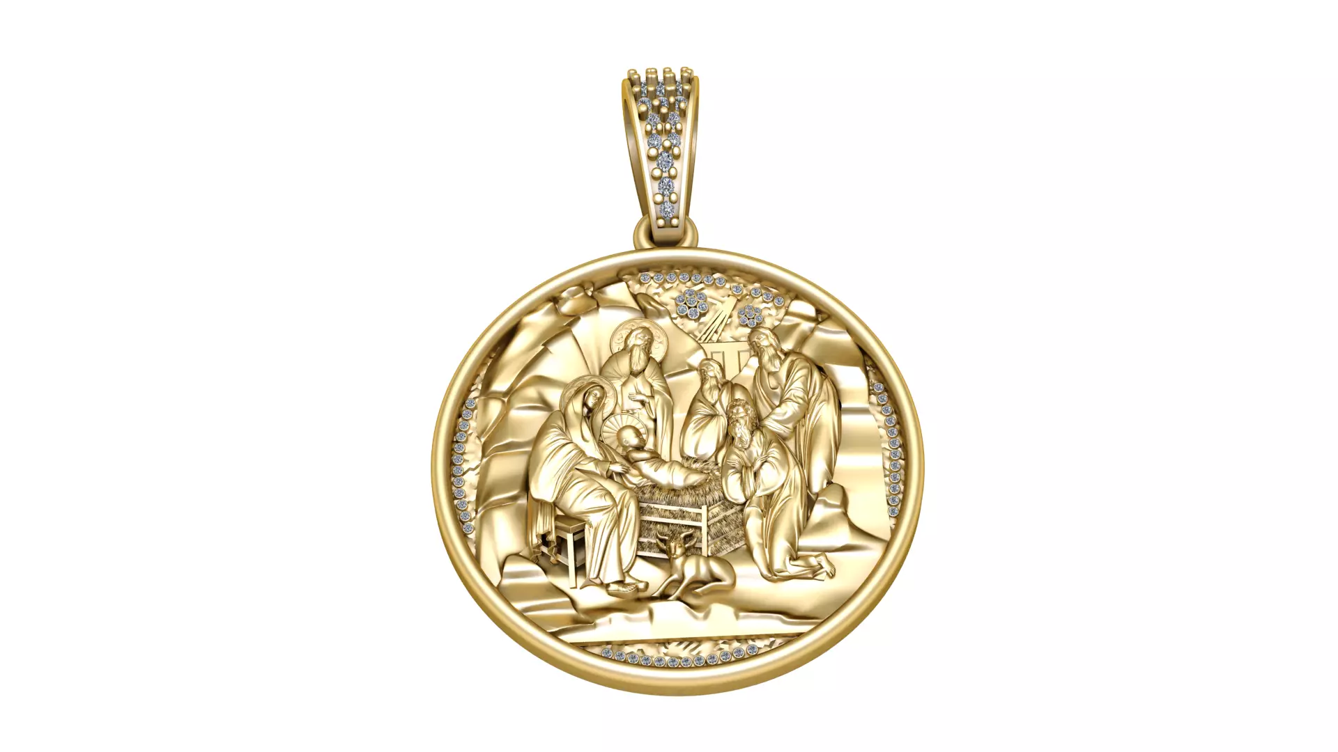 MARY AND JESUS FAMILY PENDANT 3D PRINTABLE MODEL 3D print model