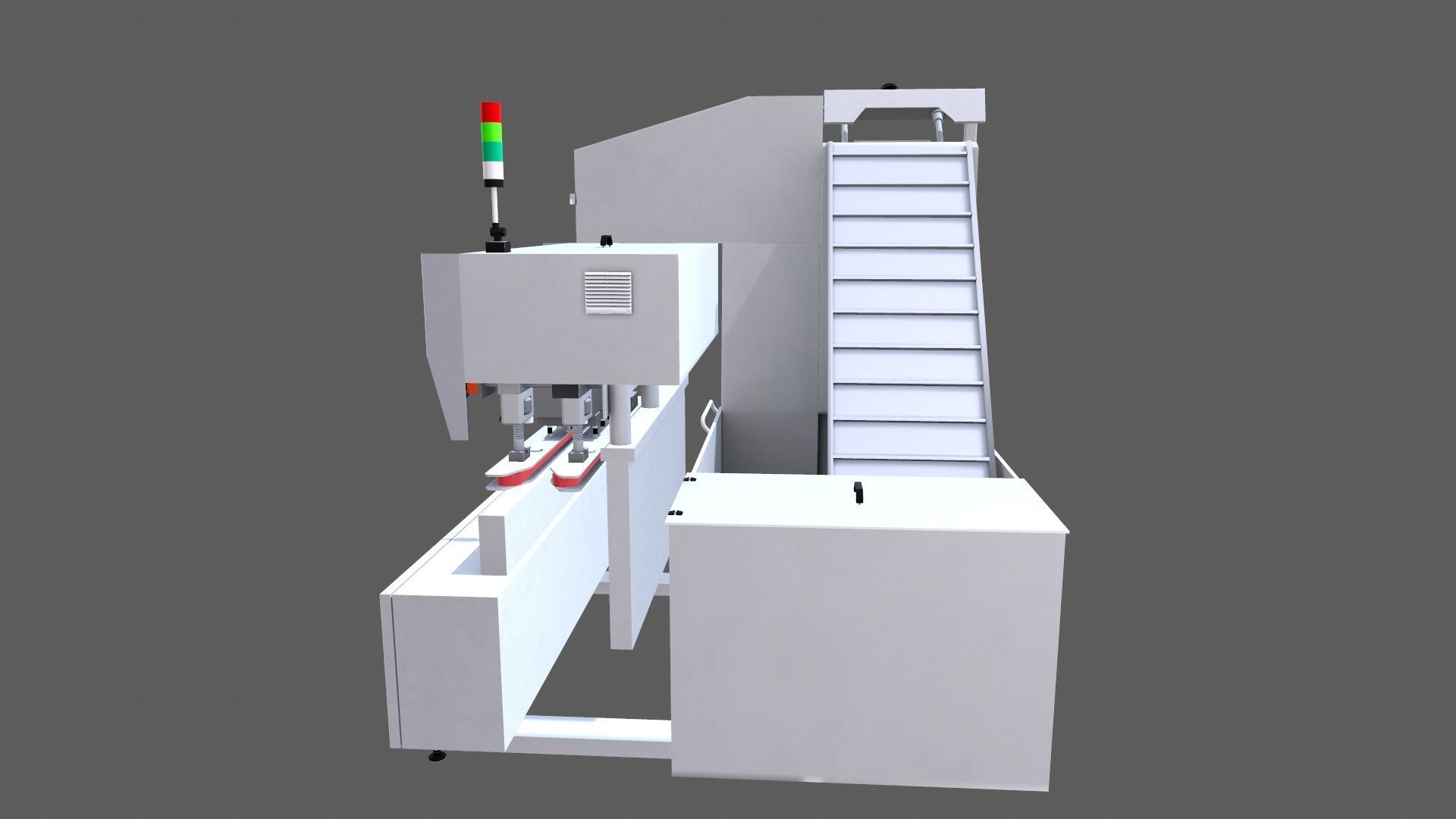 Capping Machine Low-poly 3D model_8