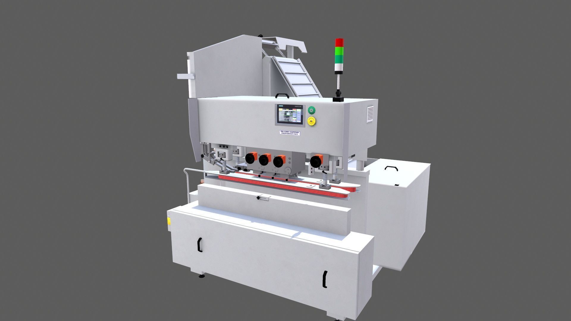 Capping Machine Low-poly 3D model_9