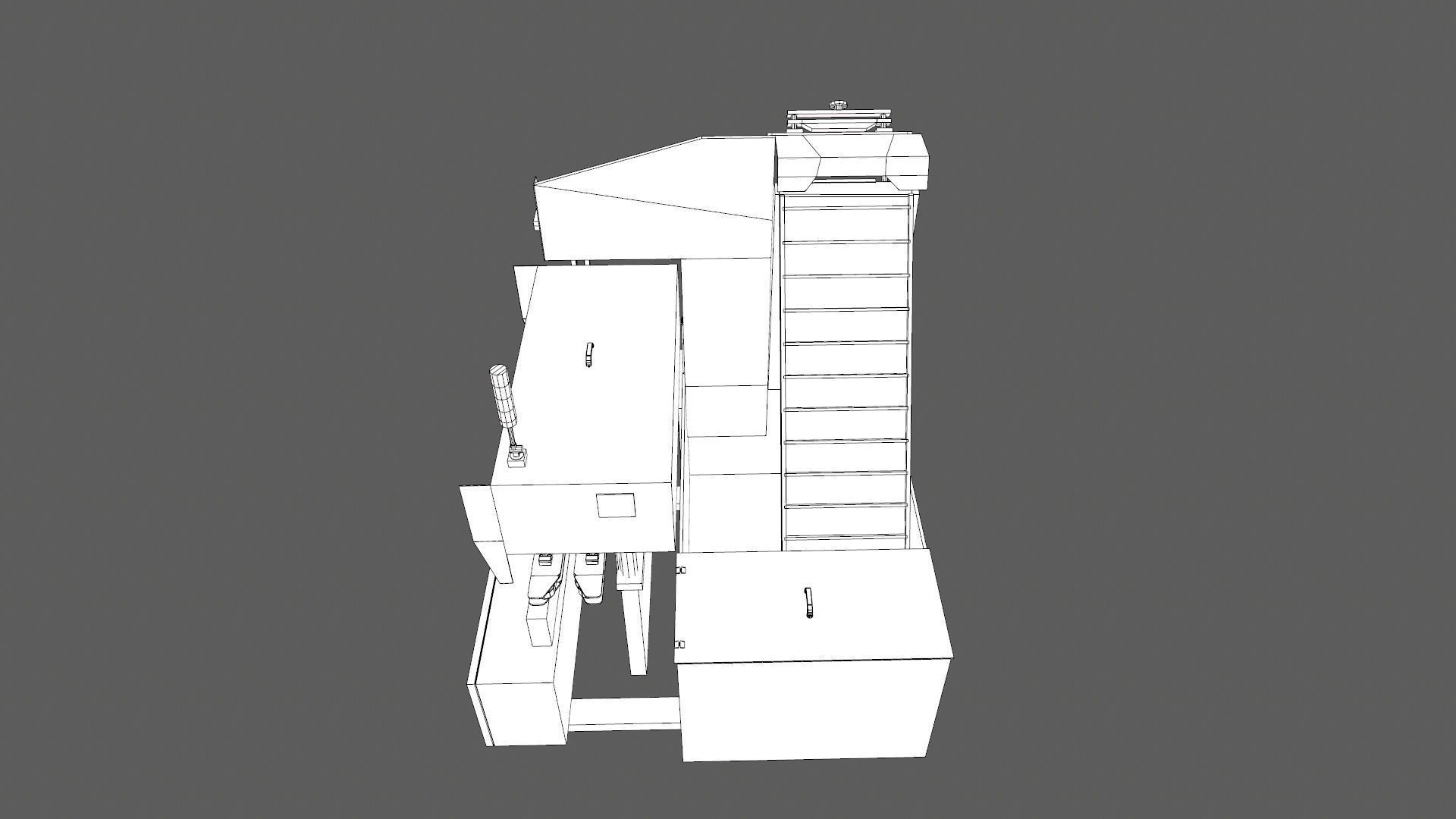 Capping Machine Low-poly 3D model_14