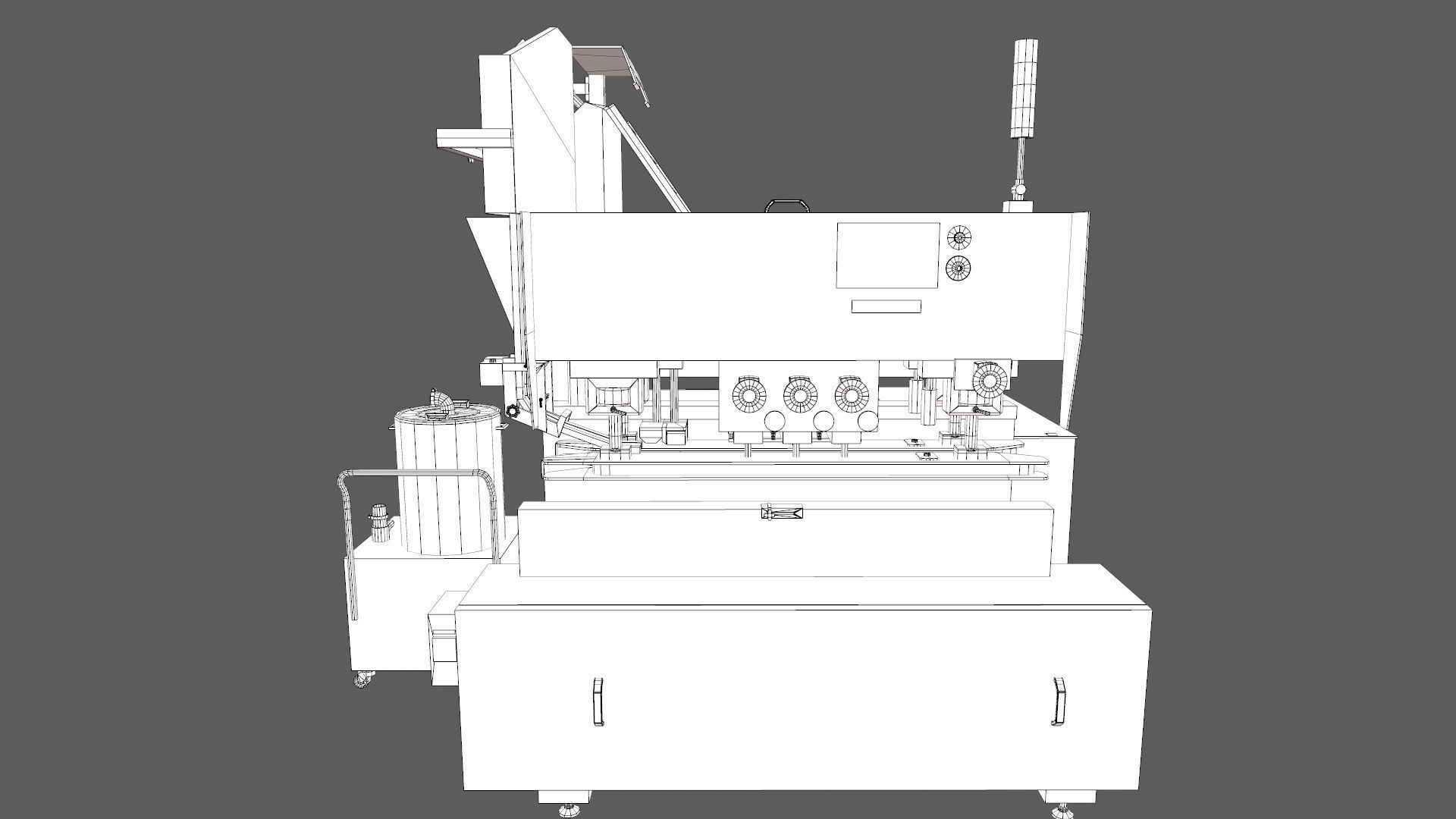 Capping Machine Low-poly 3D model_15