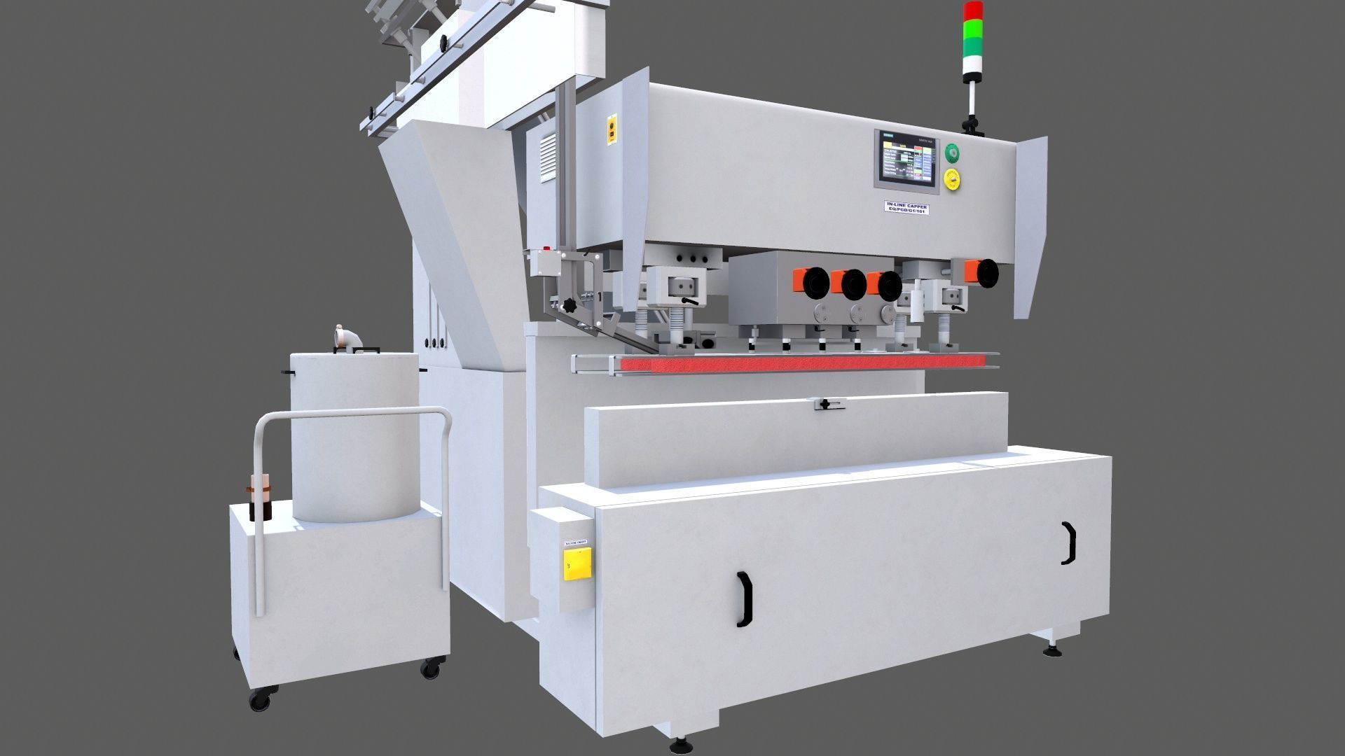 Capping Machine Low-poly 3D model_3