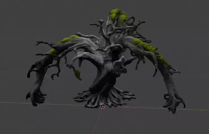 horror tree with arms