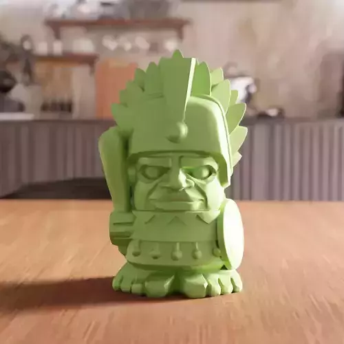 Aztec Chief Figure STL File - 167