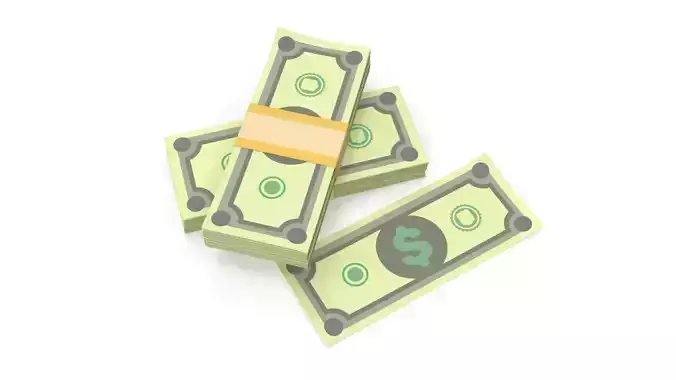 Stylized wad of money