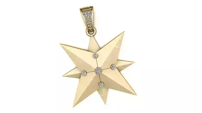 STAR DESIGN DIAMOND 3D PRINTABLE MODEL 