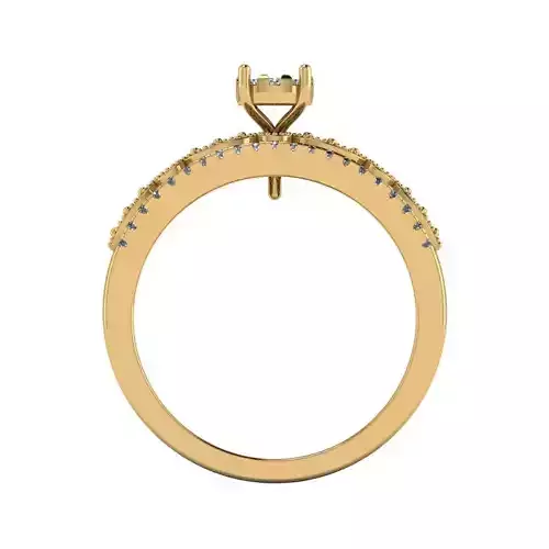 Women Diamond Ring 3dm STL  Render Details - EZ - 007
