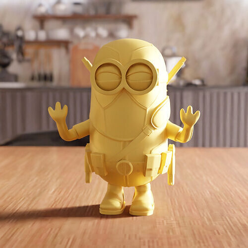 Dead Pool Shaped Minion Figure STL File - 165 3D print model
