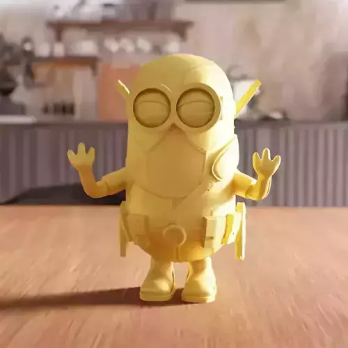 Dead Pool Shaped Minion Figure STL File - 165