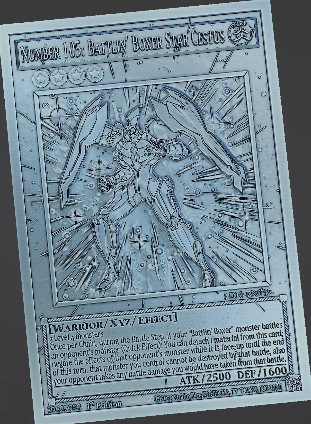 Number 105 Battlin Boxer Star Cestus - yu-gi-oh Free 3D print model
