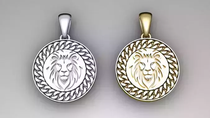 Lion hip hop pendant 3D model