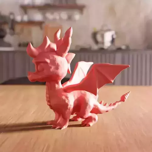 Cute Dragon Figure STL File - 160