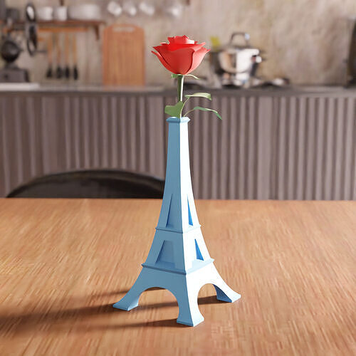 Eiffel Tower Vase STL File - 159 3D print model