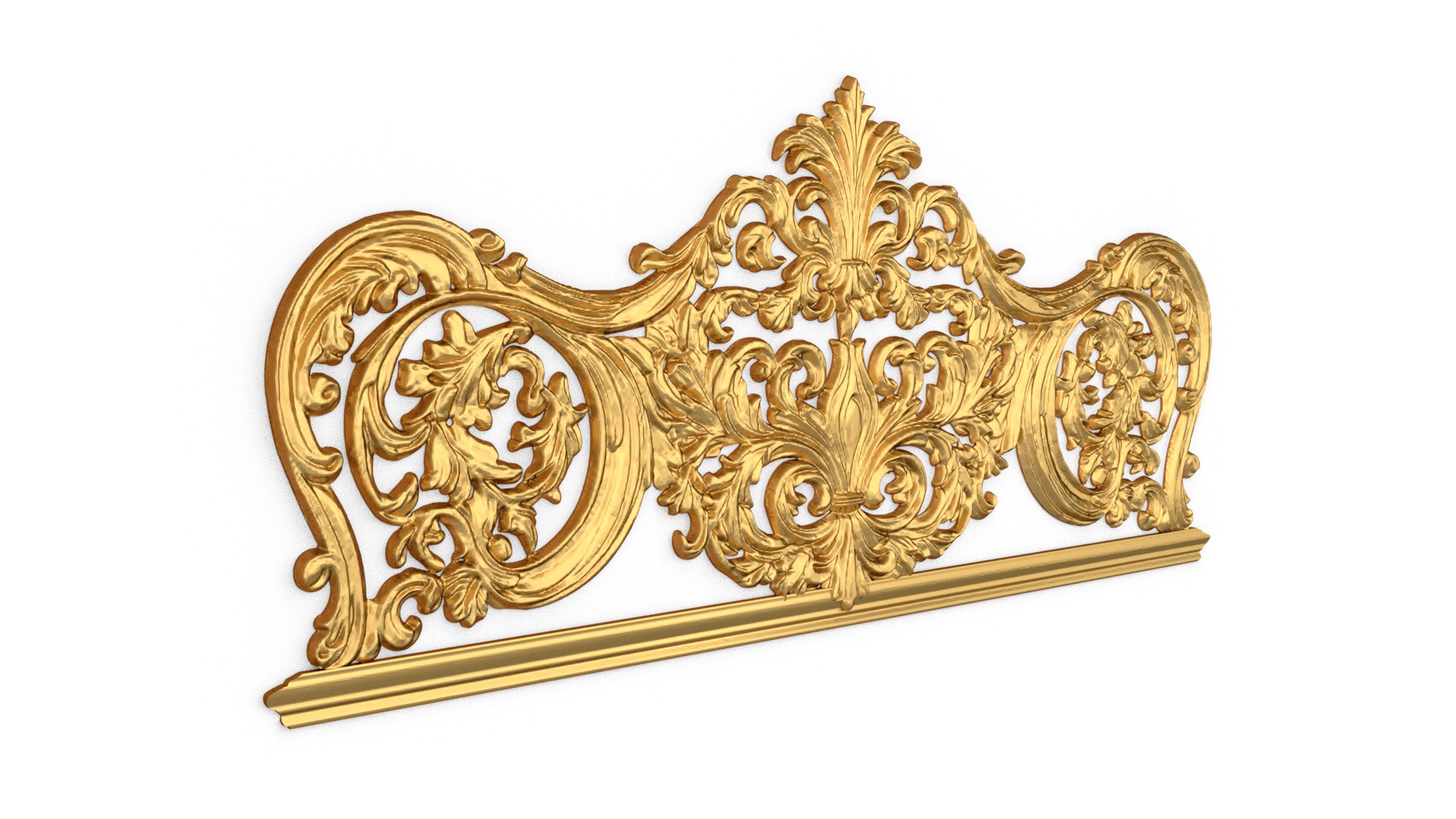 Classic Carved Bed 3D model 13 3D model_2
