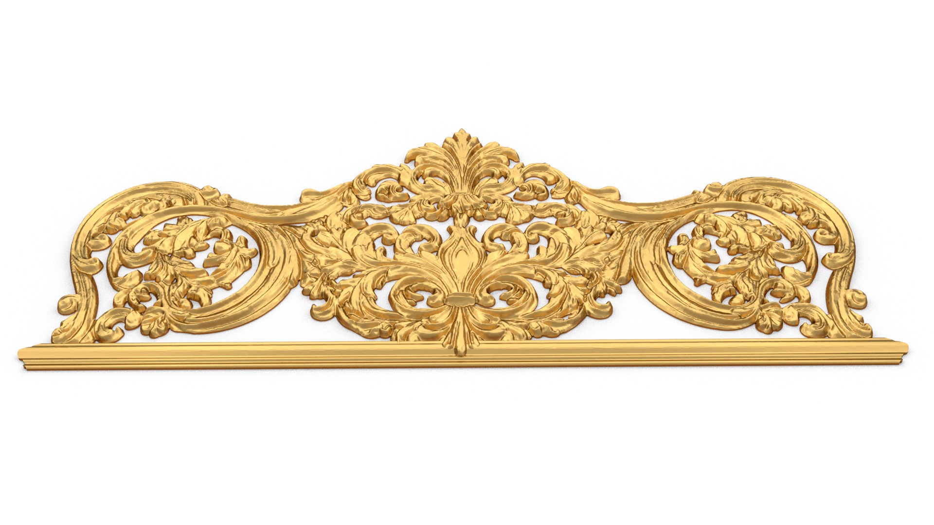 Classic Carved Bed 3D model 13 3D model_4